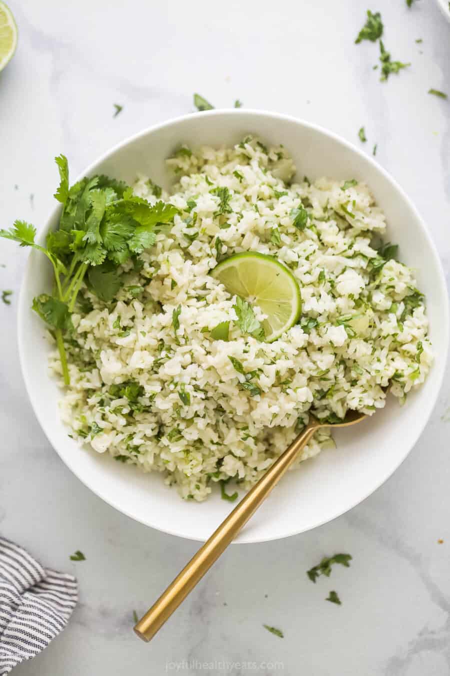 Cilantro Lime Rice Recipe | Joyful Healthy Eats