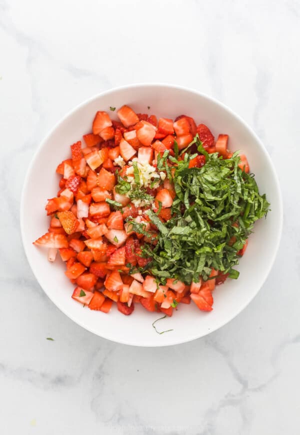 Strawberry Bruschetta Recipe l Joyful Healthy Eats