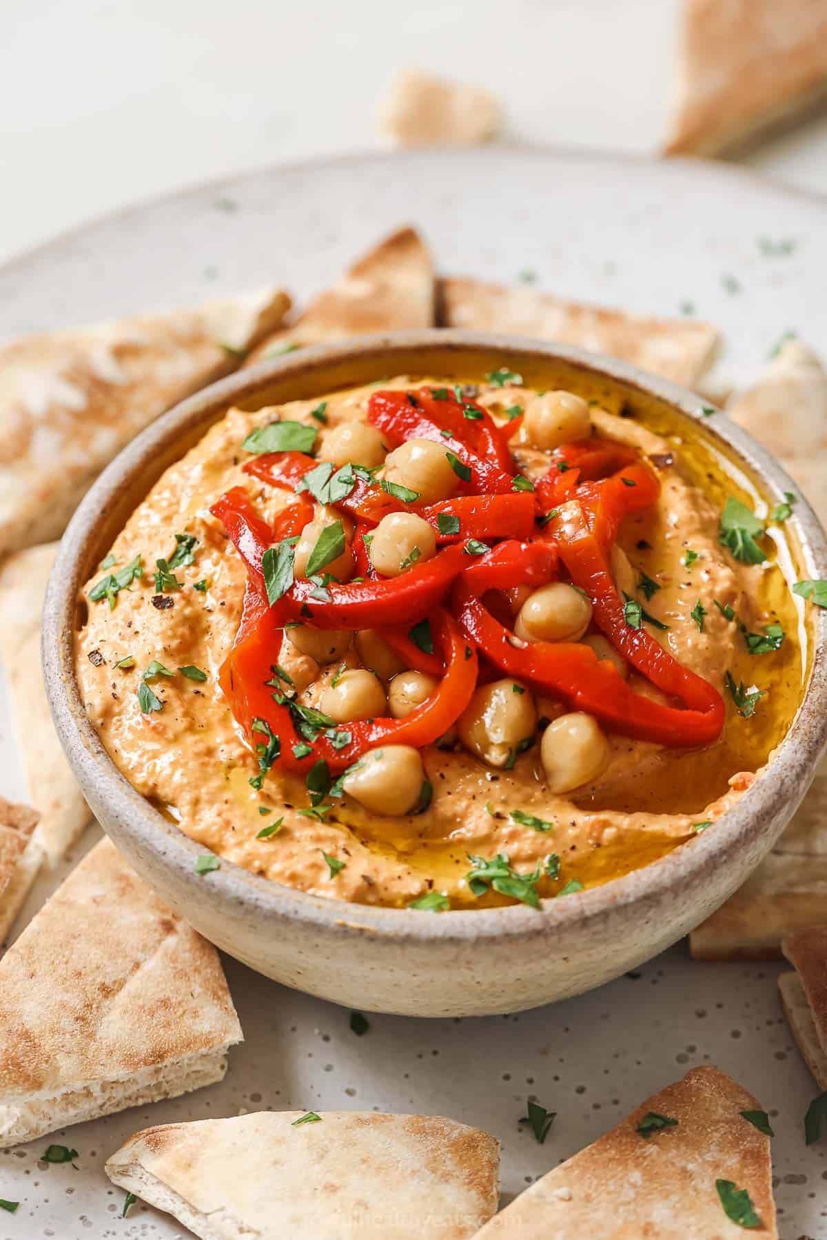 Roasted Red Pepper Hummus Recipe Karinokada 8306