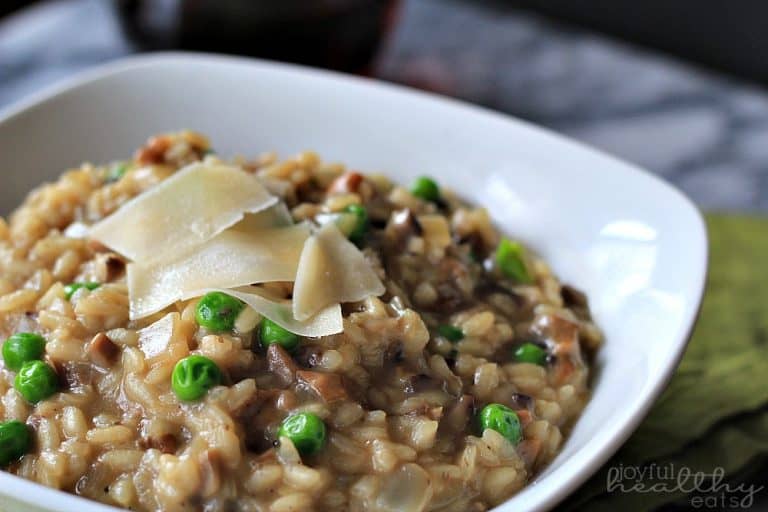 Wild Mushroom Risotto with Peas