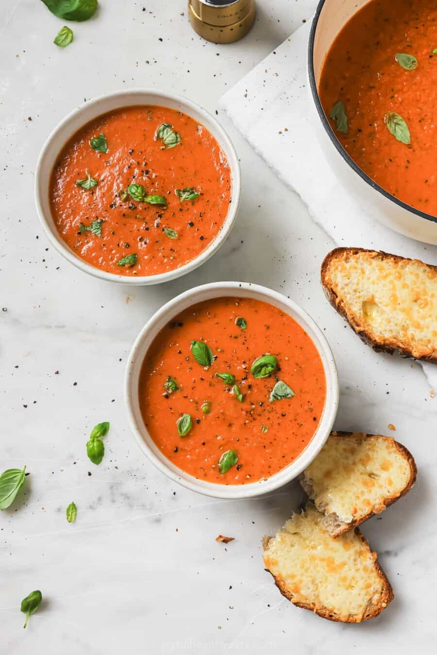 Tomato Basil Soup Recipe | Joyful Healthy Eats