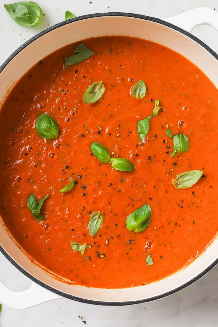 Tomato Basil Soup Recipe | Joyful Healthy Eats