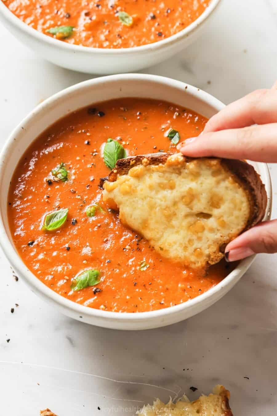 Tomato Basil Soup Recipe | Joyful Healthy Eats