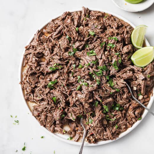 Landscape photo of crockpot barbacoa.