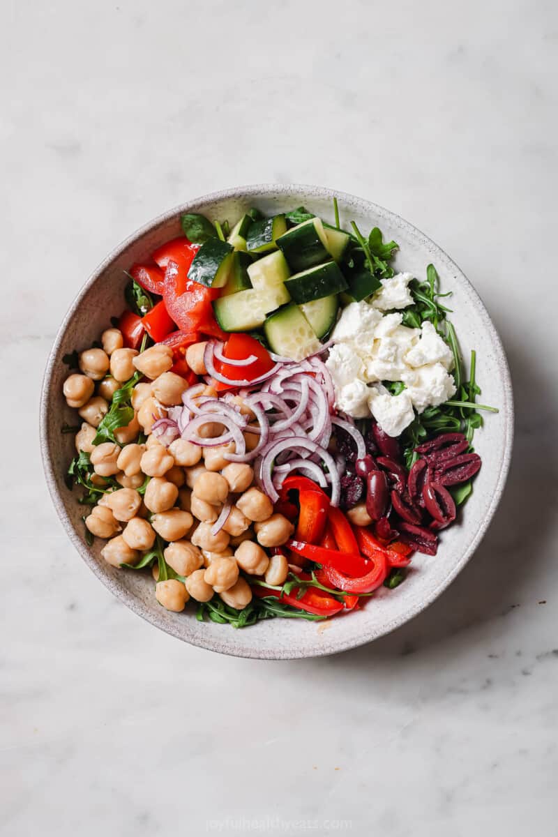 Mediterranean Salad Recipe | Joyful Healthy Eats