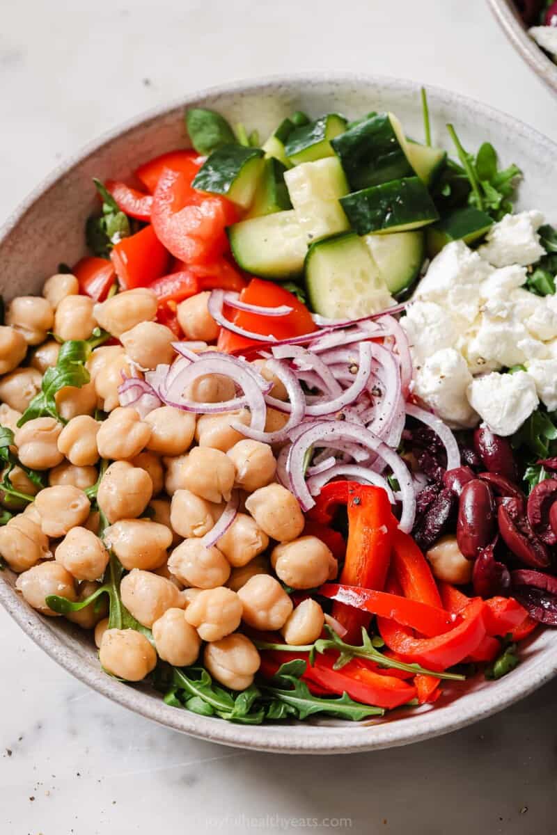 Mediterranean Salad Recipe | Joyful Healthy Eats