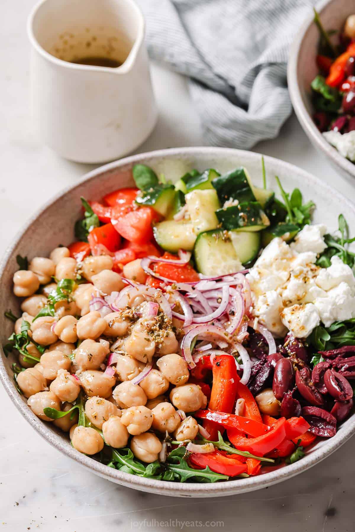 Mediterranean Salad Recipe | Joyful Healthy Eats