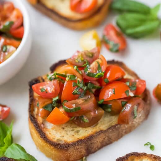 Fresh tomato bruschetta