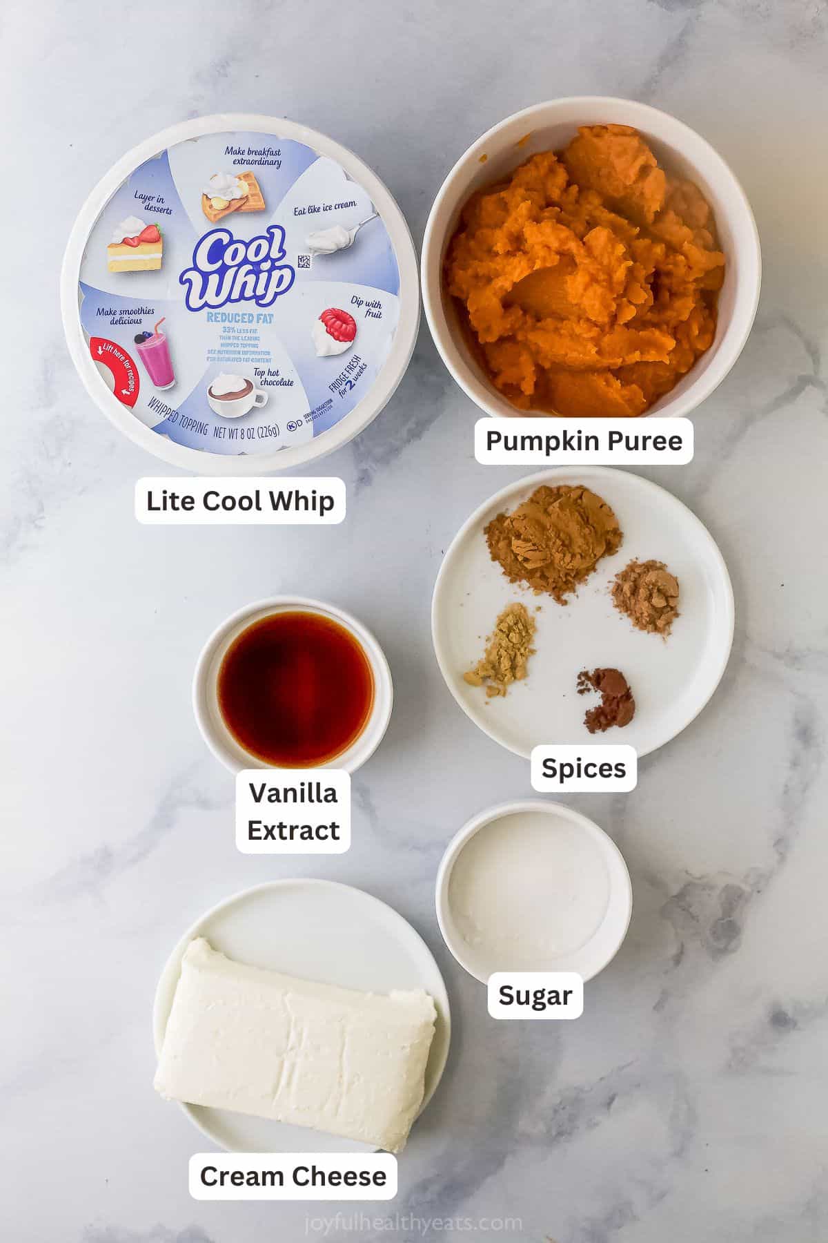 No Bake Pumpkin Cheesecake Ingredients