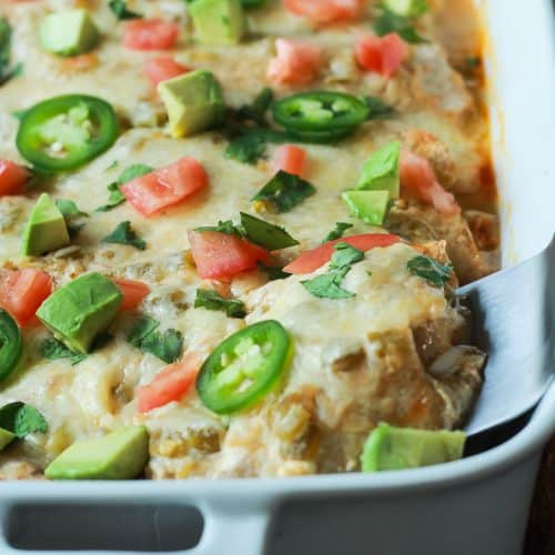 Chicken Enchilada with Creamy Green Chili Sauce | Homemade Enchilada