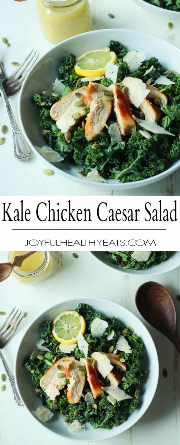 Easy Kale Chicken Caesar Salad Recipe Joyful Healthy Eats 