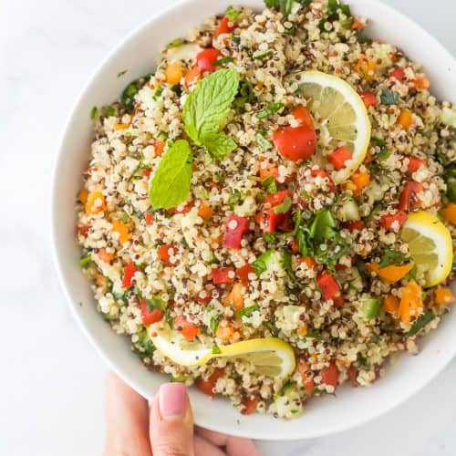 Refreshing 20 minute Quinoa Tabbouleh Salad | Tabbouleh Salad Recipe