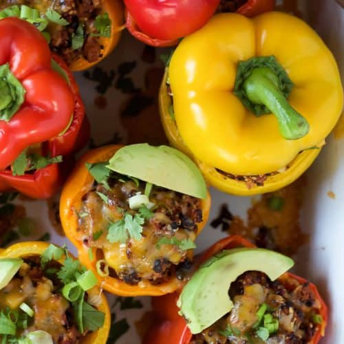 Southwestern Turkey Quinoa Stuffed Peppers | Stuffed Peppers Recipe