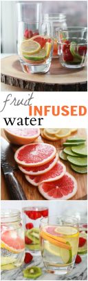 Pinterest photo for fruit infused water with recipe name.