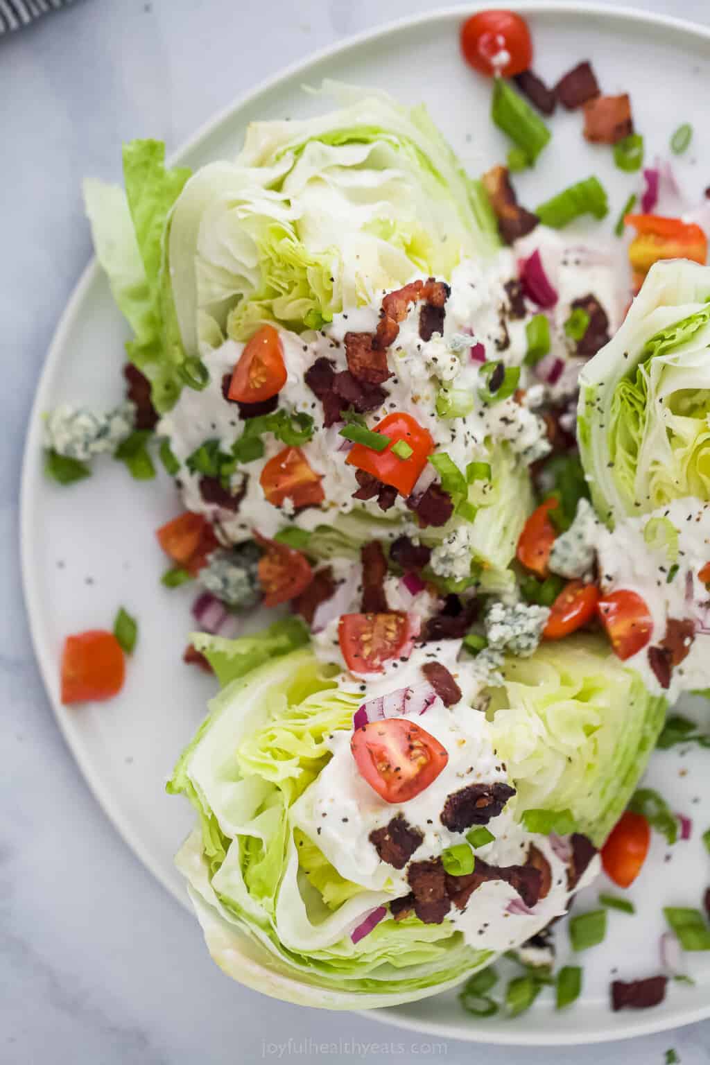 Wedge Salad with Blue Cheese Dressing | Joyful Healthy Eats