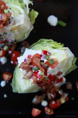 Easy Wedge Salad with Light Blue Cheese Dressing | Joyful Healthy Eats