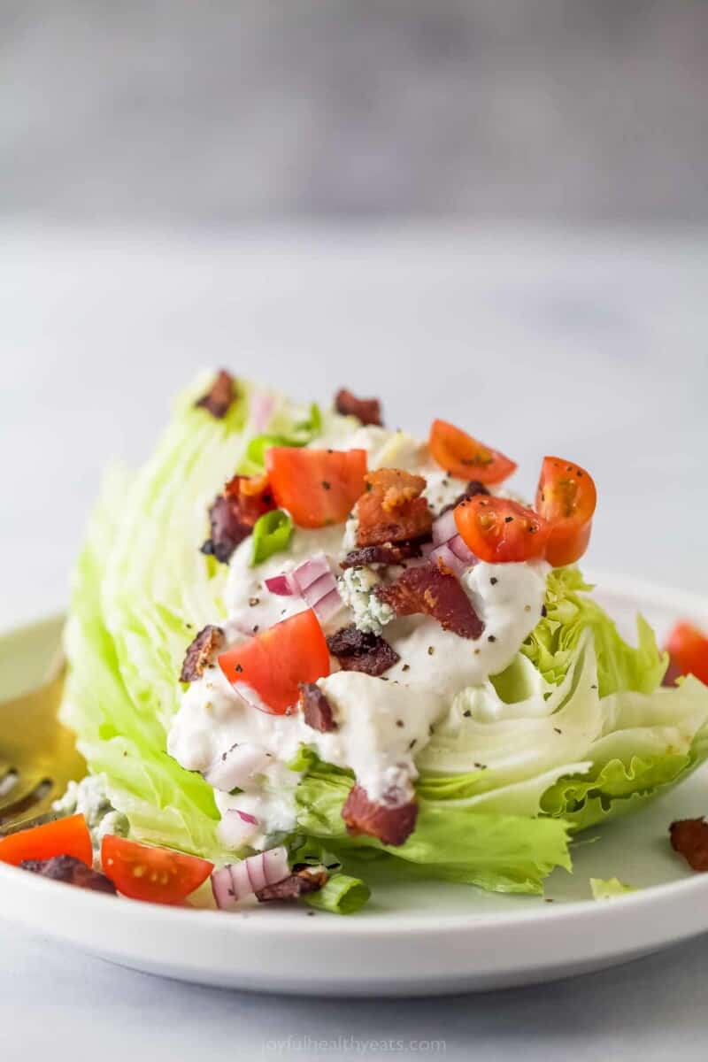 Wedge Salad with Blue Cheese Dressing | Joyful Healthy Eats