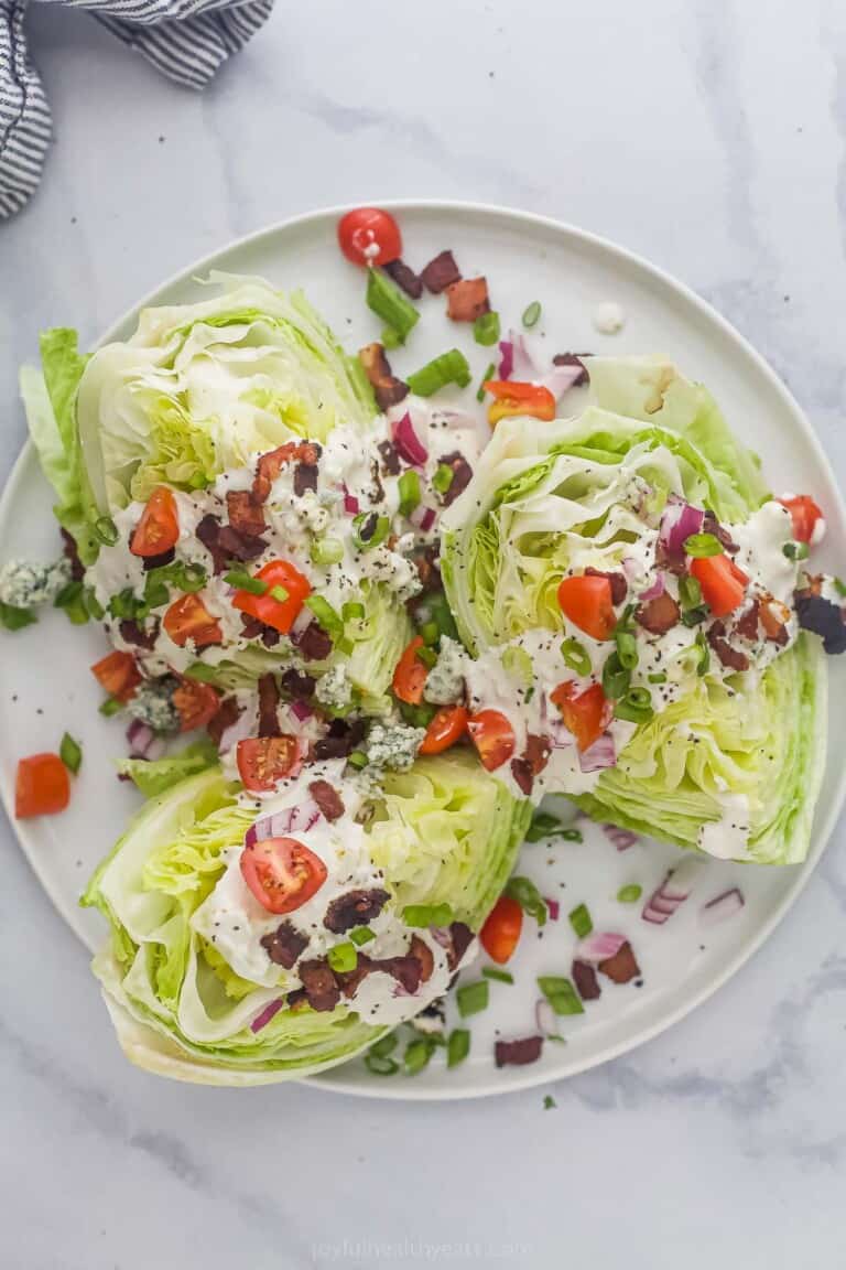 Wedge Salad with Blue Cheese Dressing | Joyful Healthy Eats