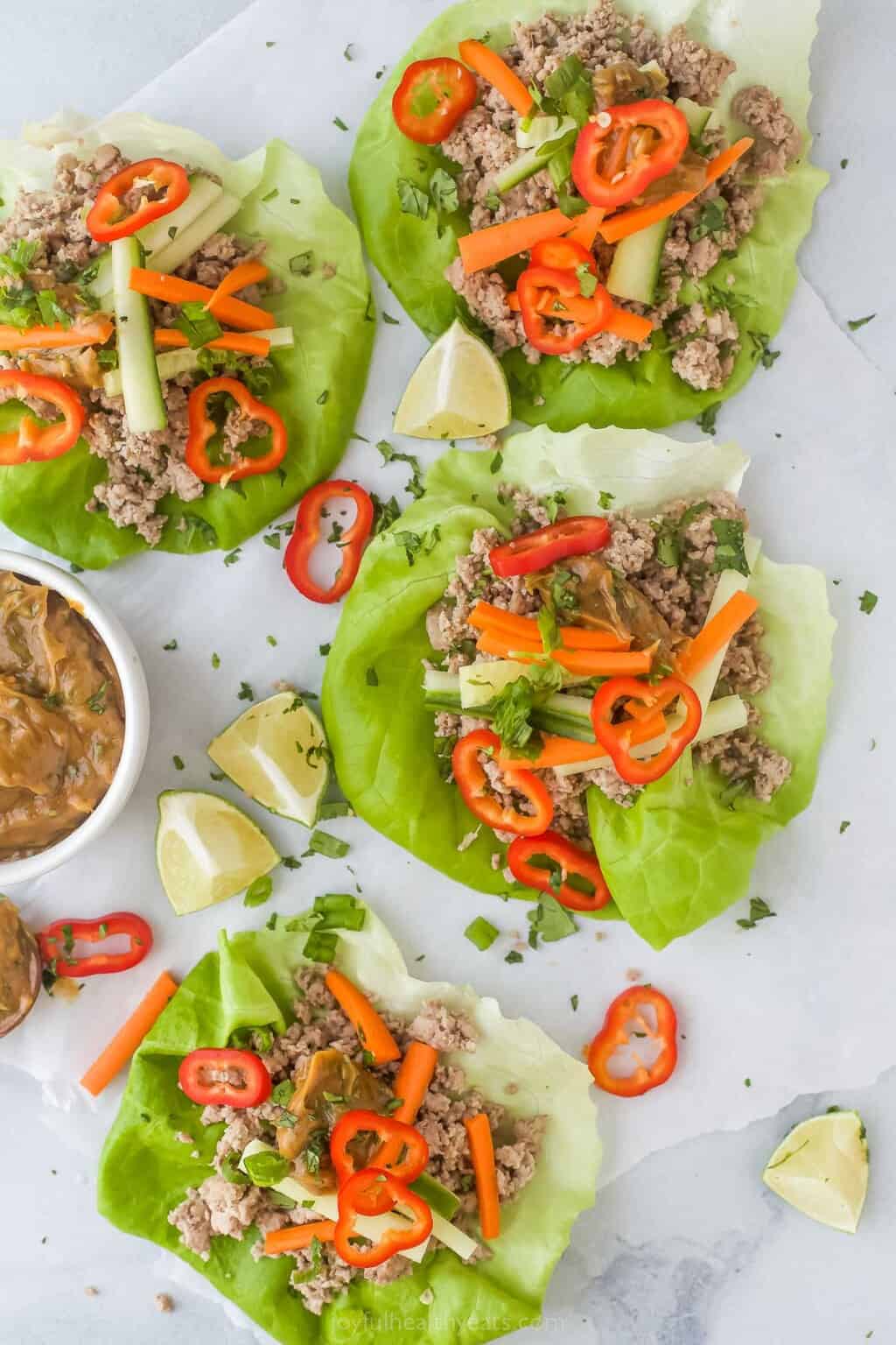 Thai Chicken Lettuce Wraps 