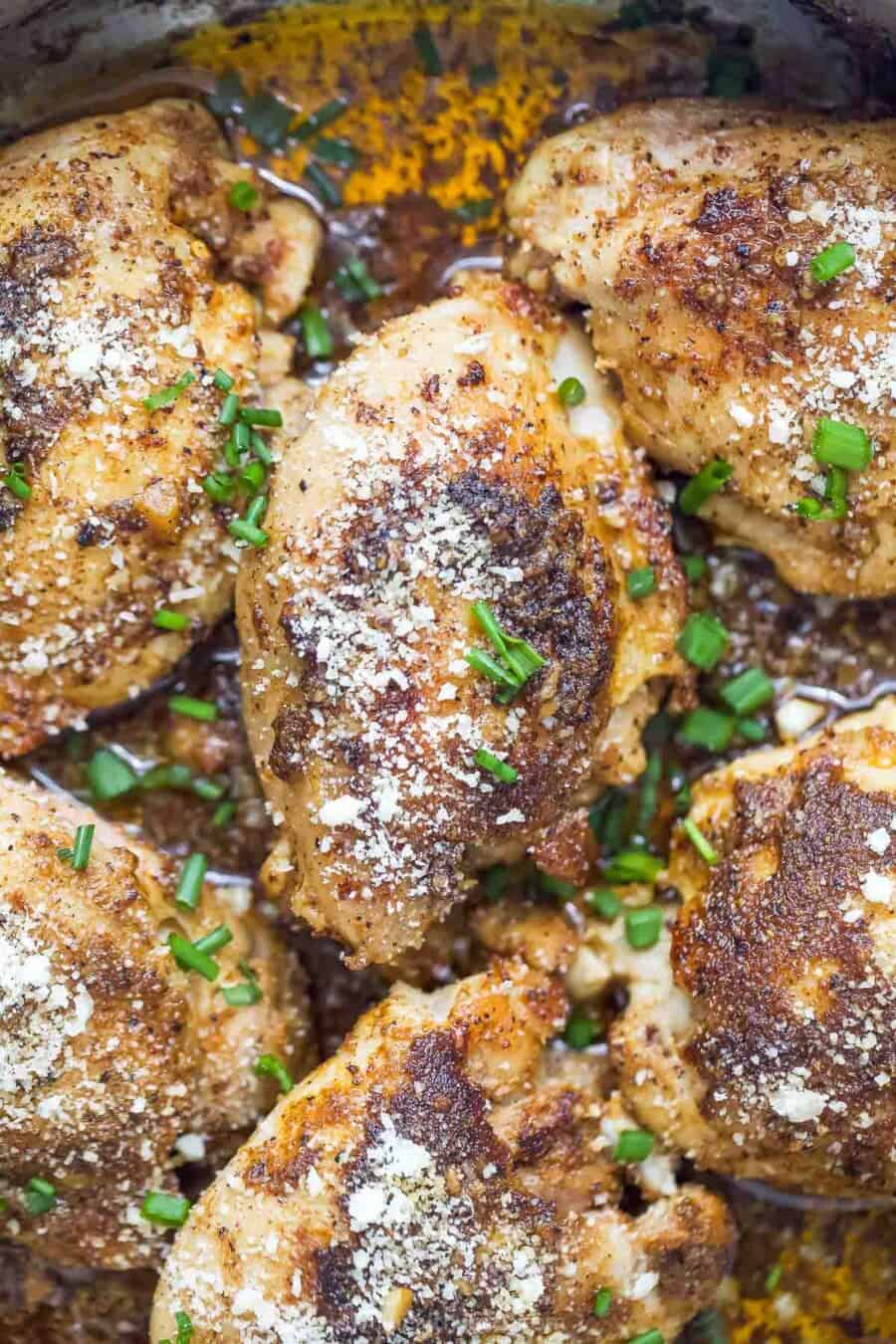 Parmesan Chicken Thighs Recipe | Joyful Healthy Eats