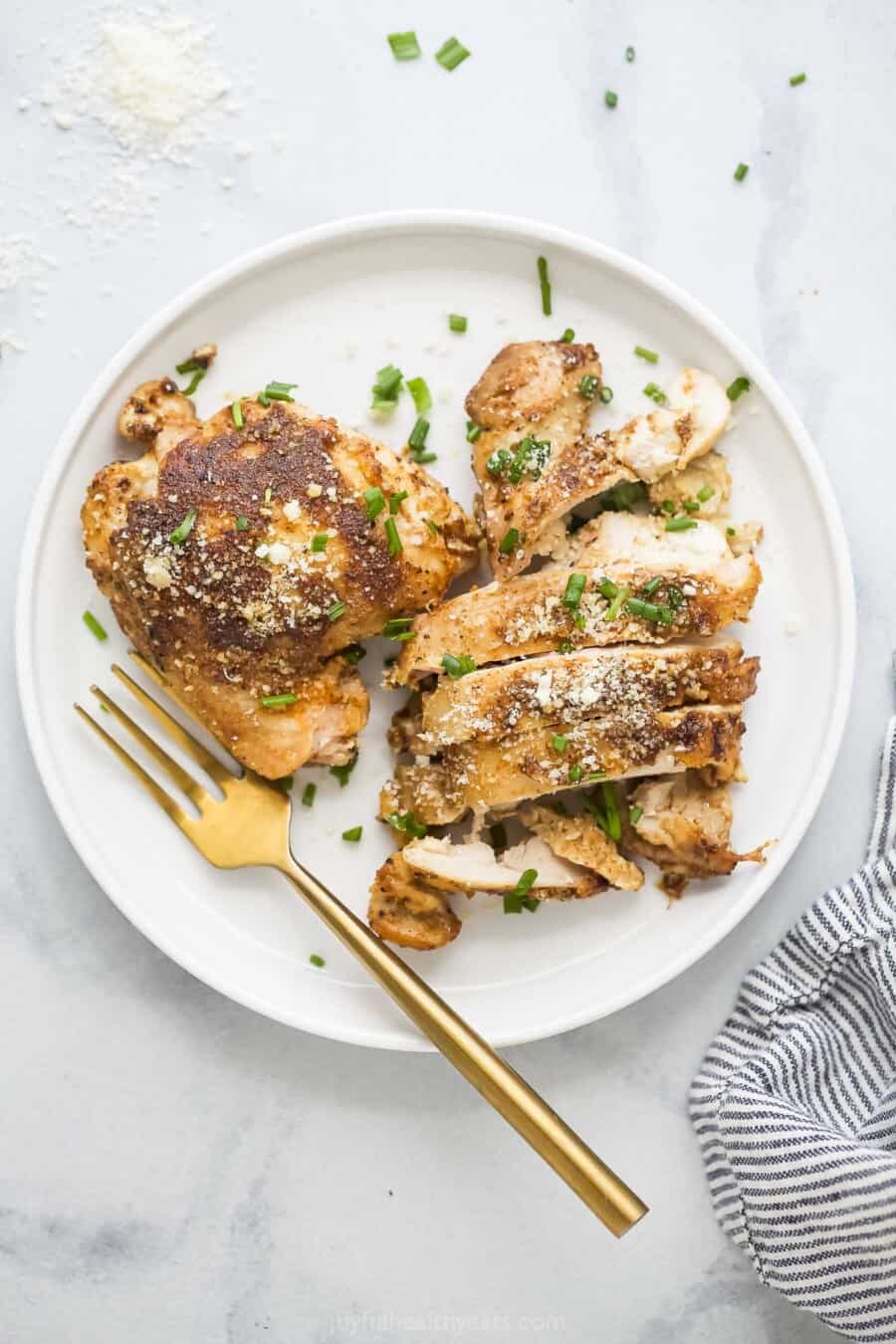 Parmesan Chicken Thighs Recipe | Joyful Healthy Eats