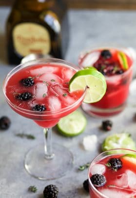 Thyme Blackberry Margaritas | Easy Healthy Recipes