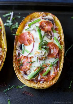 Supreme Pizza Stuffed Spaghetti Squash | The Best Spaghetti Squash