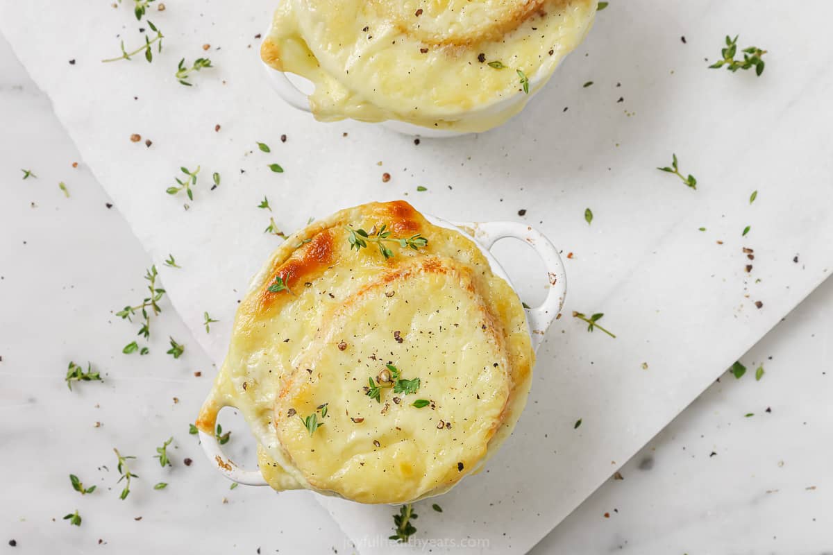 French Onion Smashed Potatoes - Give it Some Thyme