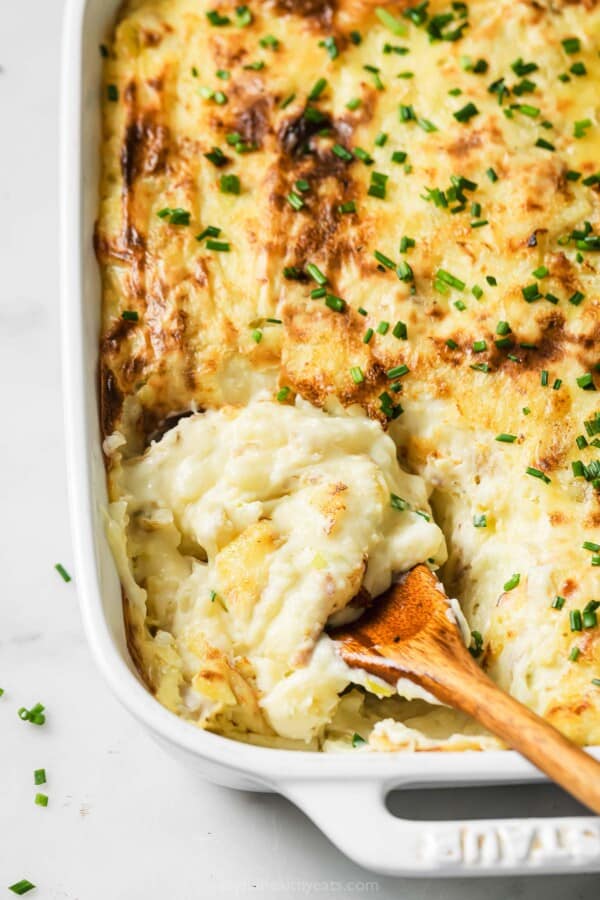 Sour Cream and Chive Mashed Potatoes | Joyful Healthy Eats