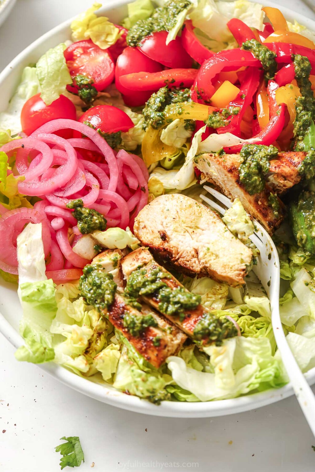 Chicken Fajita Salad Recipe | Joyful Healthy Eats