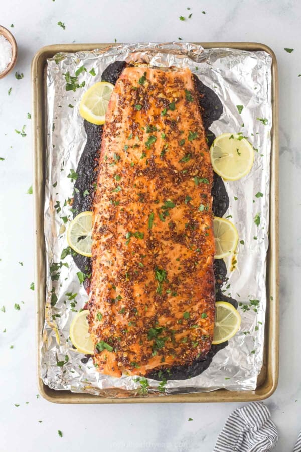 Honey Mustard Salmon Recipe | Joyful Healthy Eats