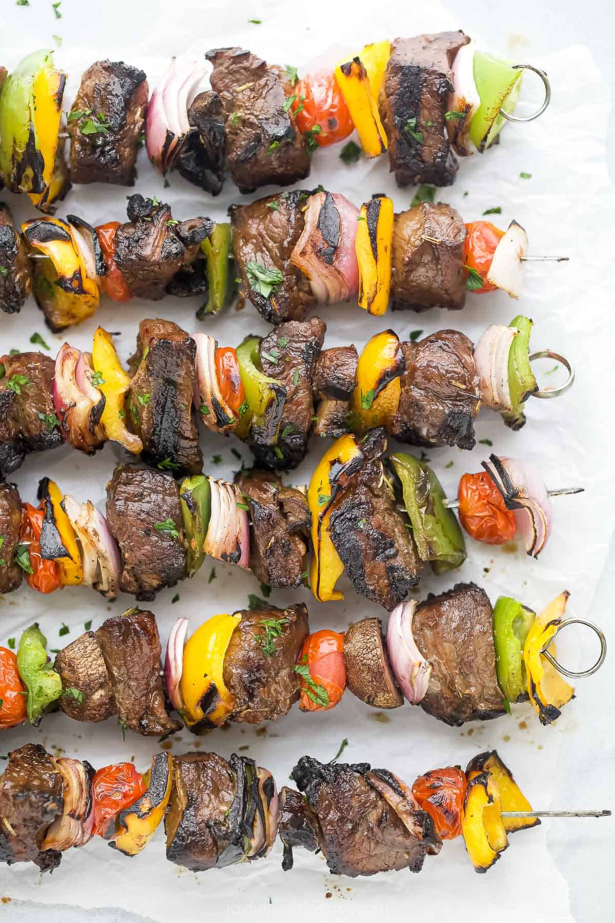 Grilled Balsamic Beef Kabobs | Easy Steak Kabob Recipe For The Grill