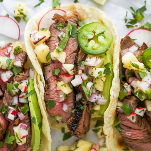 The Ultimate Steak Tacos with Pineapple Salsa | Steak Taco Recipe