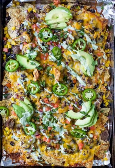 Cheesy Sheet Pan Steak Nachos | EPIC Loaded Nachos Recipe!