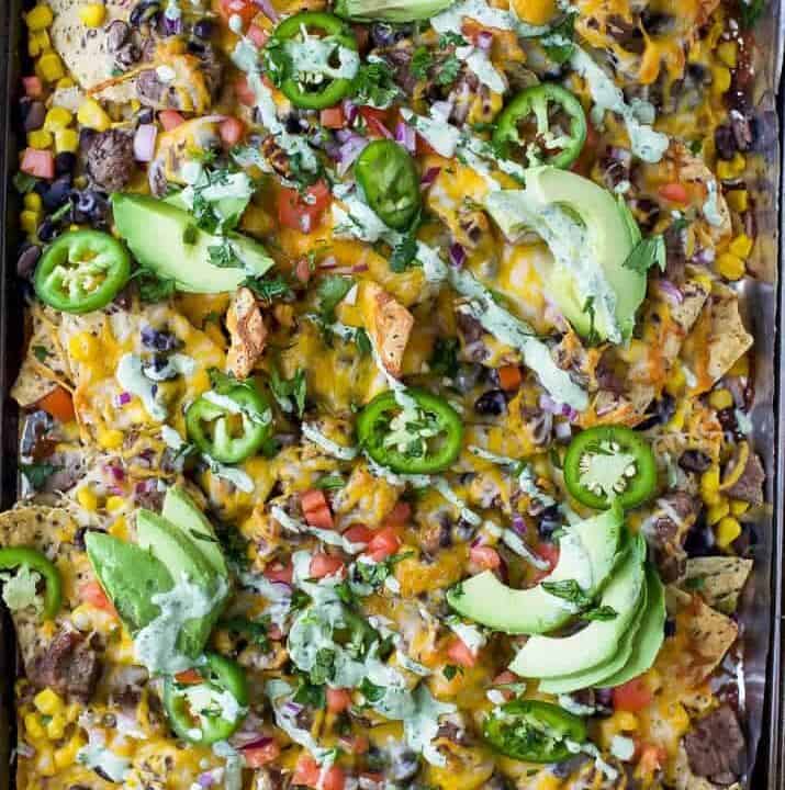 Cheesy Sheet Pan Steak Nachos | EPIC Loaded Nachos Recipe!