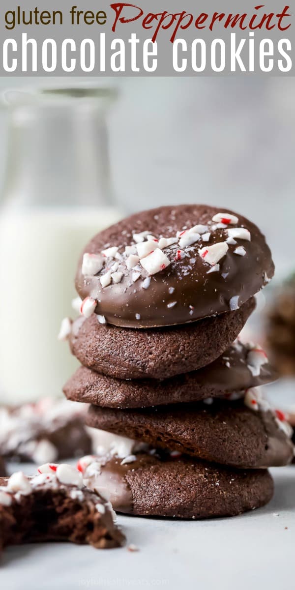 Gluten Free Peppermint Chocolate Cookies | Easy Christmas Cookies