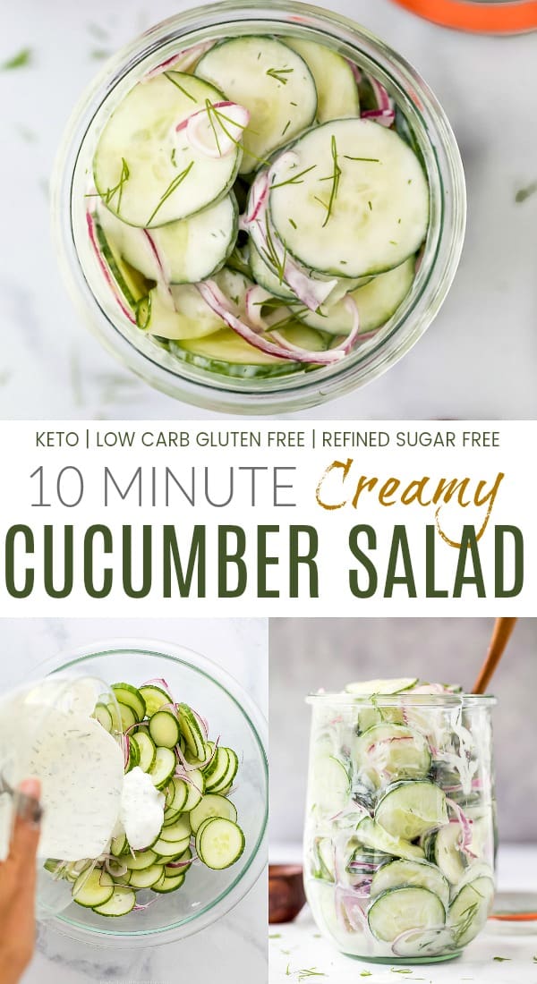 10 Minute Creamy Cucumber Salad Cucumber Salad Recipe
