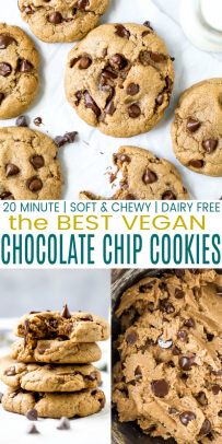 The BEST Vegan Chocolate Chip Cookies | Soft & Chewy Cookies!