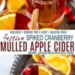 Hot Spiked Cranberry Mulled Cider Crockpot Apple Cider Recipe