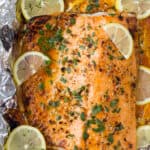 Easy Garlic Butter Baked Salmon In Foil Baked Salmon Recipe