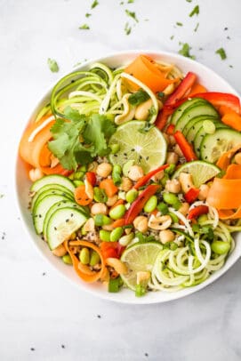 Vegetarian Thai Quinoa Salad with Peanut Dressing