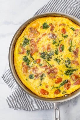 Easy Prosciutto Spinach Frittata Recipe | How to Make a Frittata