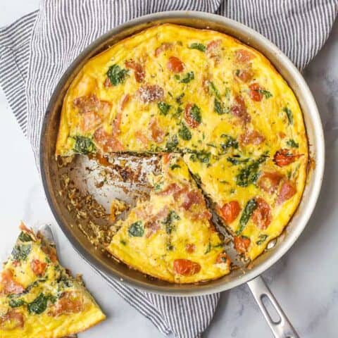 Easy Prosciutto Spinach Frittata Recipe 