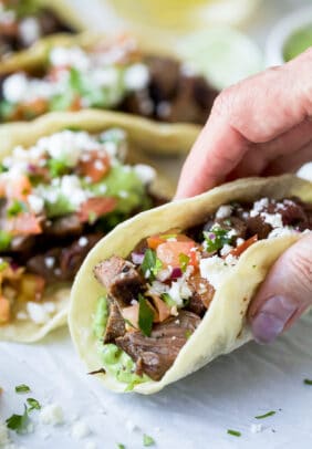 Tender Marinated Carne Asada Tacos Recipe | Joyful Healthy Eats