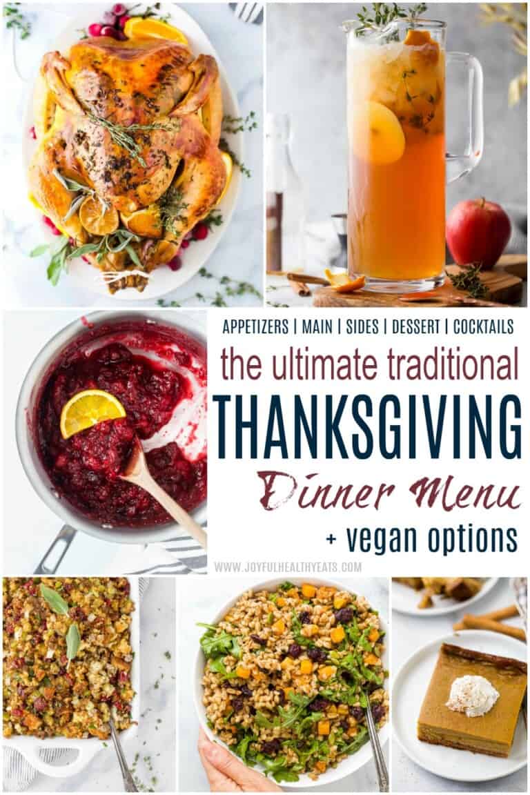 pinterest image for ultimate traditional thanksgiving menu