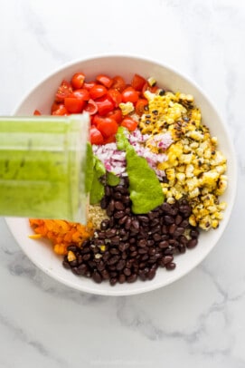 Mexican Quinoa Salad with Cilantro Lime Dressing | Joyful Healthy Eats