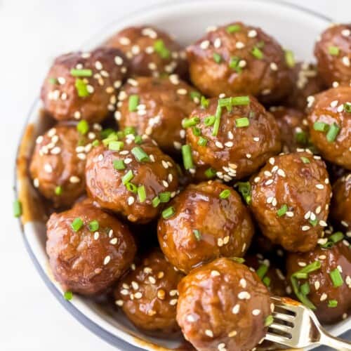 Easy Asian Crockpot Meatballs Recipe Joyful Healthy Eats