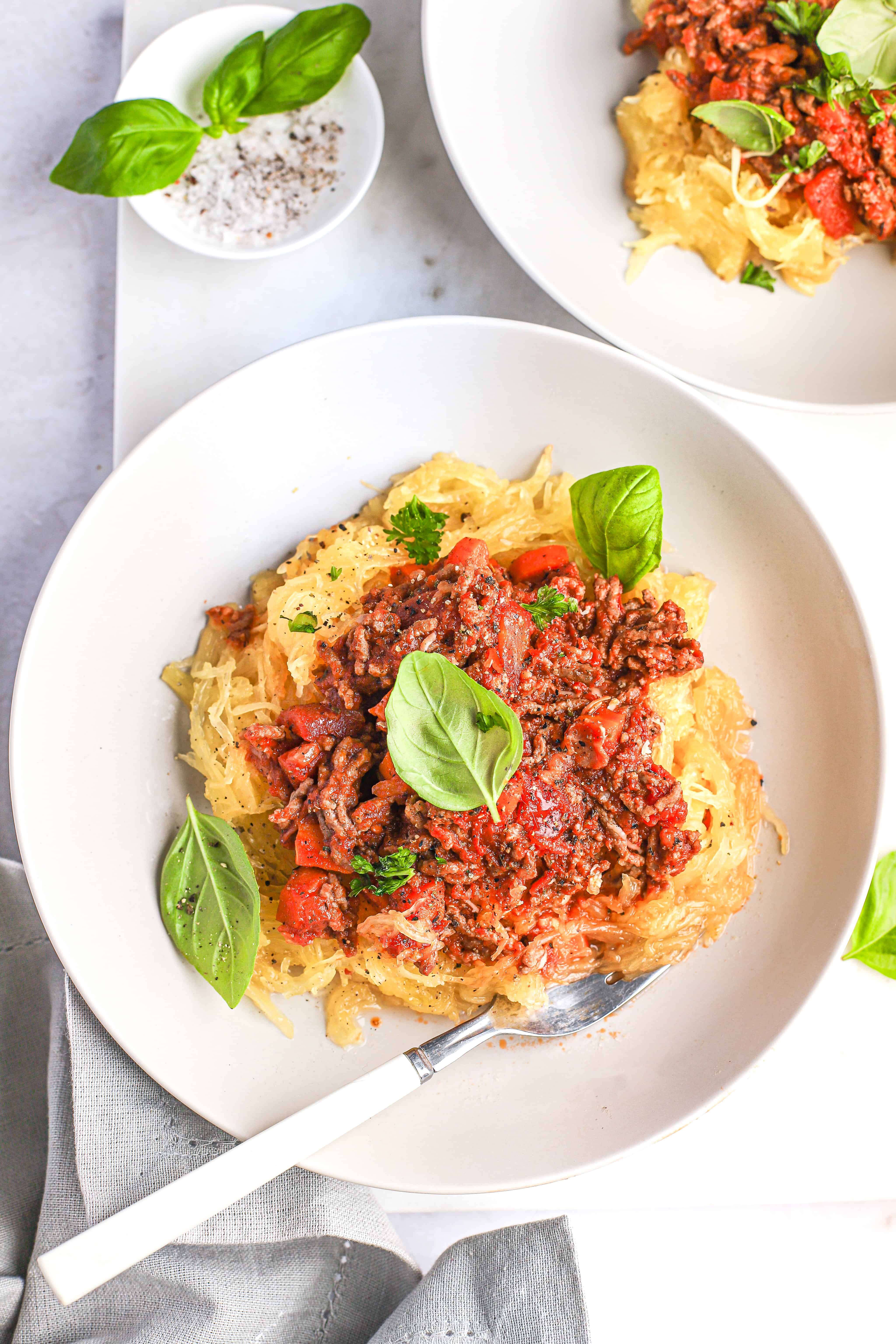 Easy Spaghetti Squash Pasta With Bolognese Sauce | Joyful Healthy Eats