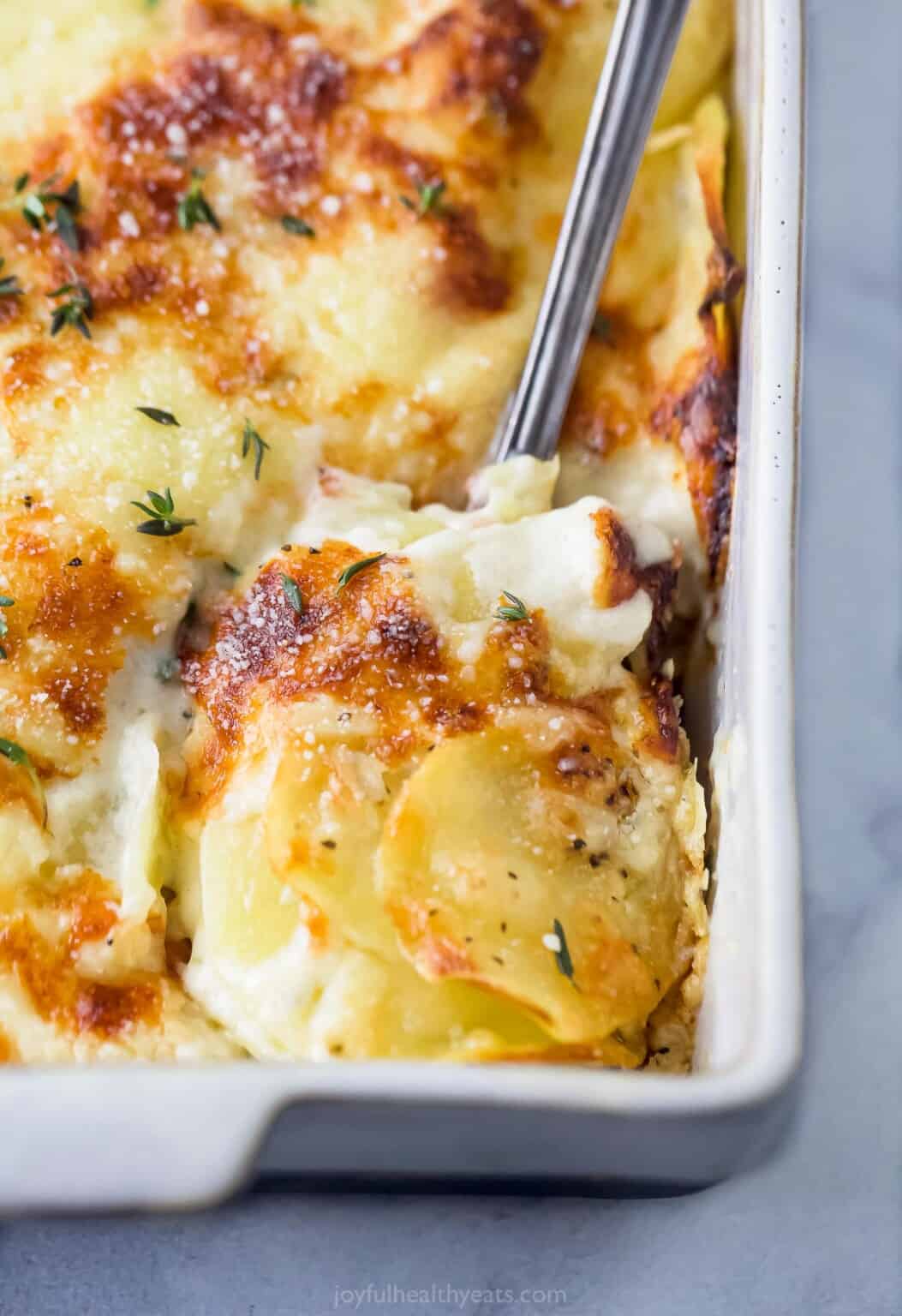 Cheesy Scalloped Potatoes Recipe | Joyful Healthy Eats