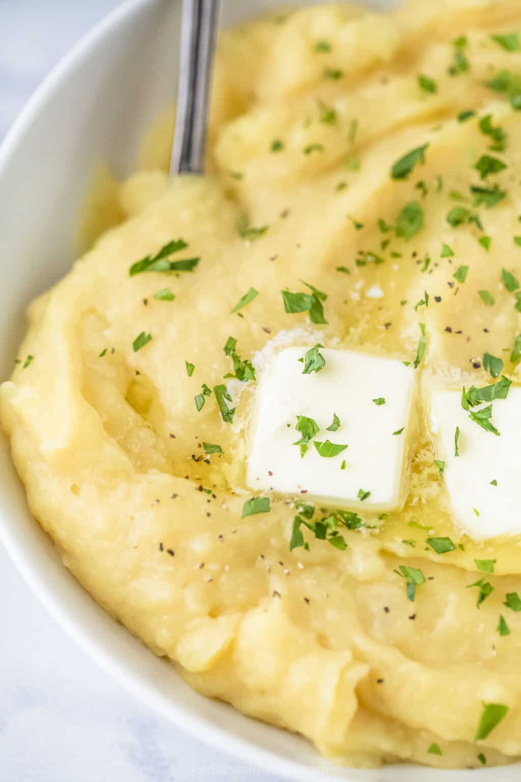 Creamy Garlic Parsnip Puree Recipe | Joyful Healthy Eats